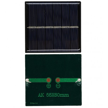 Сонячна панель АК6055, 60*55мм, 0,45W, 3V, 150 mA, полі