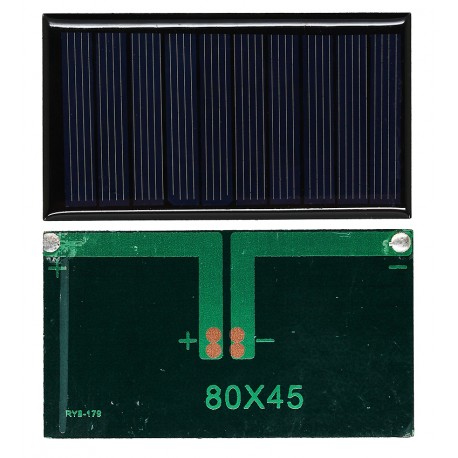 Солнечная панель АК8045, 80*45мм, 0,41W, 5,5V, 75mA, моно