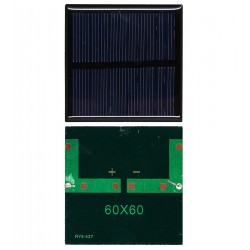 Сонячна панель АК6060, 60*60мм, 0,44W, 5,5V, 80 mA, полі