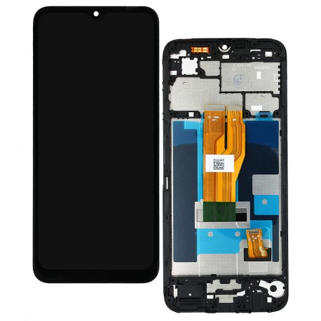 Дисплей для Realme C33, черный, с рамкой, High Copy