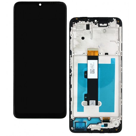 Дисплей для Motorola Moto E22, Moto E22i, черный, с рамкой, High Copy