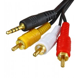 Кабель аудіо, 3,5mm(джек) на 3xRCA(тюльпан), 1,5 метра Кабель аудіо, 3,5mm(джек) на 3xRCA(тюльпан), 1,5 метра