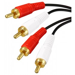 Кабель аудіо, 2xRCA(тюльпан) на 2xRCA(тюльпан), 1,5 метра Кабель аудіо, 2xRCA(тюльпан) на 2xRCA(тюльпан), 1,5 метра