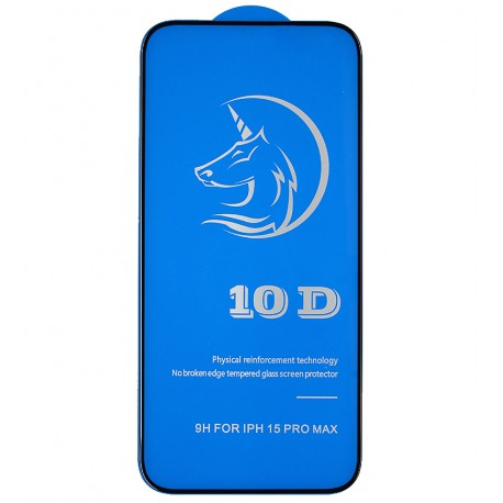 Защитное стекло для Apple iPhone 15 Pro Max, 3D, Titanium, черное