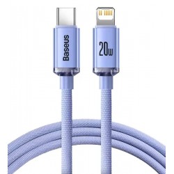 Кабель Type-C - Lightning, Baseus Crystal Shine Series 20Вт, 1,2 метра, бузковий CAJY000205