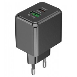 Зарядное устройство Hoco CS14A, 1USB+1Type-C, QC3.0/PD, 20Вт/3А, черное