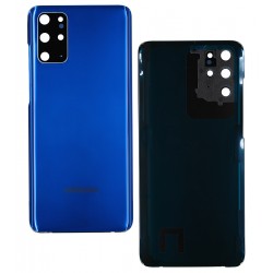 Задняя панель корпуса для Samsung G985 Galaxy S20 Plus, синий, со стеклом камеры