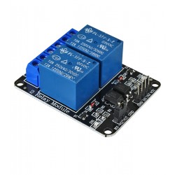Двоканальний релейний модуль для ARDUINO контролерів 5V, з опторязвязкой Двоканальний релейний модуль для ARDUINO контролерів 5V, з опторязвязкой