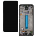 Дисплей для Samsung A525 Galaxy A52, A526 Galaxy A52 5G, чорний, з рамкою, Оригінал (переклеєне скло)