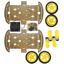 Автомобильное шасси 4WD для Arduino, черное Автомобильное шасси 4WD для Arduino, черное