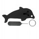 Ключ скрепка для извлечения лотка сим карты, брелок дельфин