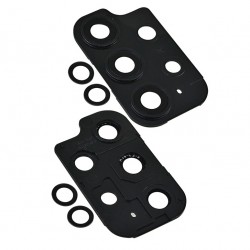 Скло камери для Samsung A536 Galaxy A53 5G, чорне, з рамкою