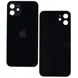 Задня панель корпусу для Apple iPhone 12, чорний, зі зняттям рамки камери, small hole Задня панель корпусу для Apple iPhone 12, чорний, зі зняттям рамки камери, small hole