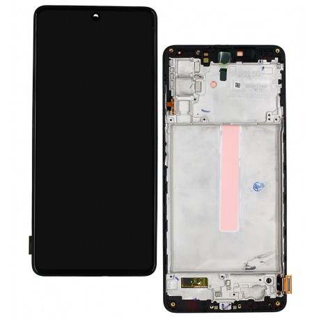 Дисплей для Samsung M526 Galaxy M52 5G, чорний, з рамкою, оригінал, service pack box, (GH82-27091A/GH82-27094A)