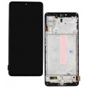 Дисплей для Samsung M526 Galaxy M52 5G, черный, с рамкой, оригинал, service pack box, (GH82-27091A/GH82-27094A)