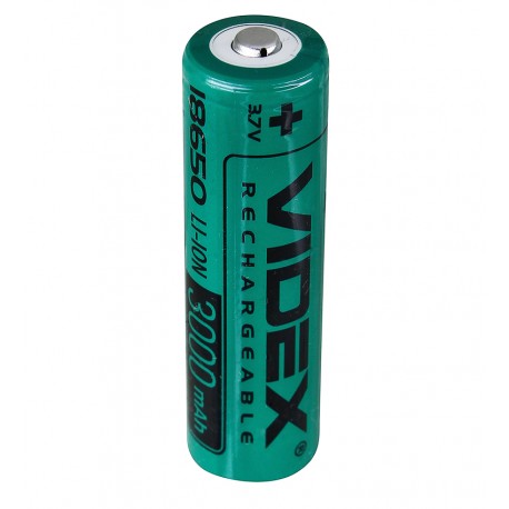 Аккумулятор 18650 Videx (Li-ion 3.7V 3000mAh) , бытовой(выпуклый плюс), без защиты