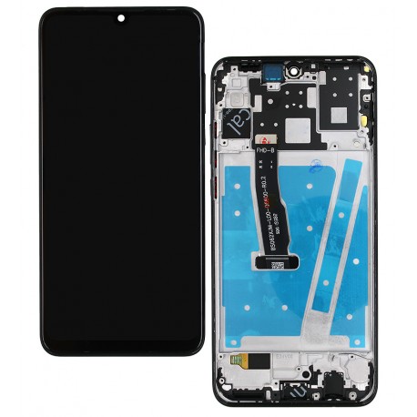 Дисплей для Huawei P30 Lite, черный, с сенсорным экраном, с рамкой, оригинал (PRC)