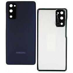 Задняя панель корпуса для Samsung G780 Galaxy S20 FE, синий, со стеклом камеры, Cloud Navy