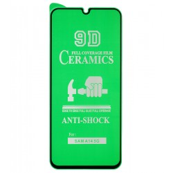 Захисне оргскло для Samsung A145 Galaxy A14, Ceramica, з фаскою, чорне