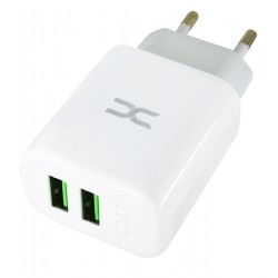 Сетевое зарядное устройство DC, 2USB FastCharger 2.4А, (CA-D24) белое Сетевое зарядное устройство DC, 2USB FastCharger 2.4А, (CA-D24) белое