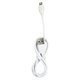 Кабель Lightning - USB, XO NB103, круглий, 1 метр, силіконовий, білий