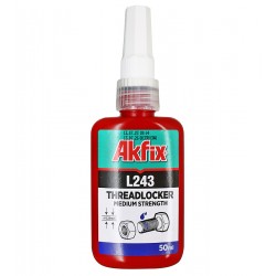 Резьбовой фиксатор герметик анаэробный Akfix L243, 50мл средней прочности Резьбовой фиксатор герметик анаэробный Akfix L243, 50мл средней прочности