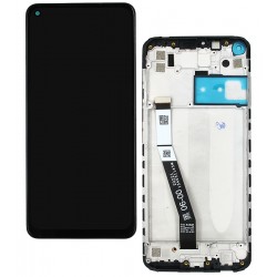 Дисплей для Xiaomi Redmi 10X 4G, Redmi Note 9, чорний, з рамкою, High quality, M2003J15SC, M2003J15SG, M2003J15SS