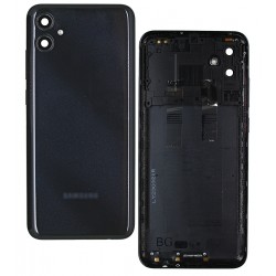 Задня панель корпусу Samsung A042 Galaxy A04e, чорна, зі склом камери