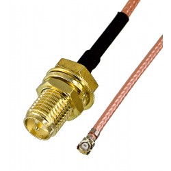 Кабель гнездо RP-SMA female - гнездо IPX U.FL female RG178 L=100 мм Кабель гнездо RP-SMA female - гнездо IPX U.FL female RG178 L=100 мм