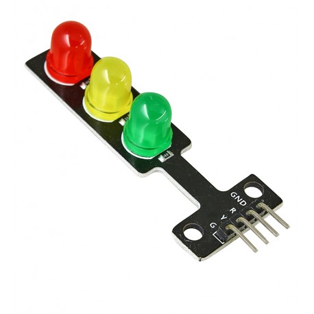 Светодиодный светофор для Arduino, модуль |55x21x15mm; Uсс=5V, диоды 8мм|