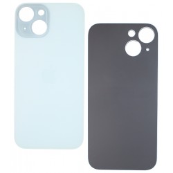 Задняя панель корпуса для Apple iPhone 15, голубая, не нужно снимать стекло камеры, big hole Задняя панель корпуса для Apple iPhone 15, голубая, не нужно снимать стекло камеры, big hole