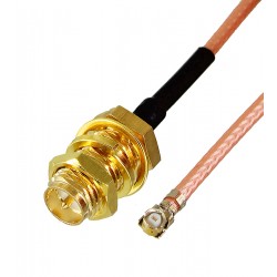 Кабель гніздо RP-SMA female - гніздо IPX U.FL female RG178 L=150 мм Кабель гніздо RP-SMA female - гніздо IPX U.FL female RG178 L=150 мм