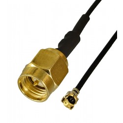 Кабель гнездо SMA male - гнездо IPX U.FL female RF1.13 L=150 мм Кабель гнездо SMA male - гнездо IPX U.FL female RF1.13 L=150 мм