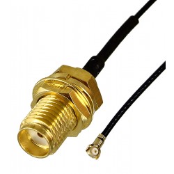 Кабель гнездо SMA female - гнездо IPX MHF3 female RF0.81 L=150мм Кабель гнездо SMA female - гнездо IPX MHF3 female RF0.81 L=150мм