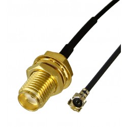 Кабель гнездо SMA female - гнездо IPX U.FL female RF1.13 L=200 мм Кабель гнездо SMA female - гнездо IPX U.FL female RF1.13 L=200 мм