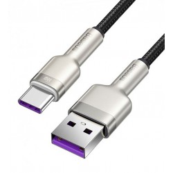 Кабель Type-C – USB, Baseus Cafule Metal, 66 Вт, 2 метри, чорний Кабель Type-C – USB, Baseus Cafule Metal, 66 Вт, 2 метри, чорний