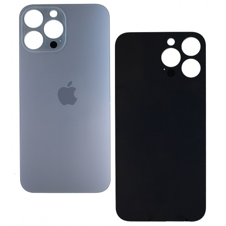 Задня панель корпусу для Apple iPhone 13 Pro Max, синій, без зняття рамки камери, Sierra Blue, big hole