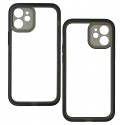 Чехол для Apple iPhone 12 mini, Baseus Camera Lens Protector Frame Case, бампер (FRAPIPH54N-01) (black)