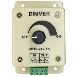 Диммер для светодиодной ленты 12-24В, до 8А, пластиковый корпус