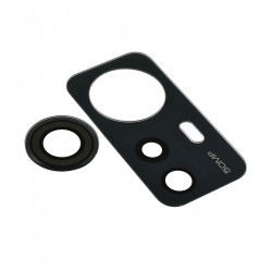 Скло камери для Xiaomi 12X, чорний, з рамкою