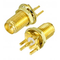 Гнездо RP-SMA-KE HM-436 Female на плату 180 град. з гайкою