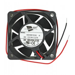 Вентилятор 60 х 60 х 25мм 12V HDH0612UA-1 (2 дроти) 0.27A 42.6 м3/год 5000 об/хв 42.1 dBA підшипник ковзання