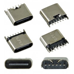 Гніздо USB Type-C 6pin H=6.8mm пряме C-11 Гніздо USB Type-C 6pin H=6.8mm пряме C-11