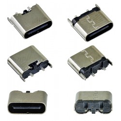 Гніздо USB Type-C 2pin H=6.5mm пряме C-16 Гніздо USB Type-C 2pin H=6.5mm пряме C-16