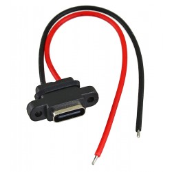 Гніздо на корпус USB Type-C 2pin із проводом L=100mm R1-1 Гніздо на корпус USB Type-C 2pin із проводом L=100mm R1-1