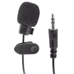 Мікрофон Gembird MIC-C-01 з кліпсою, 3.5 мм аудіо роз'єм, чорний колір Мікрофон Gembird MIC-C-01 з кліпсою, 3.5 мм аудіо роз'єм, чорний колір