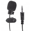 Мікрофон Gembird MIC-C-01 з кліпсою, 3.5 мм аудіо роз єм, чорний колір