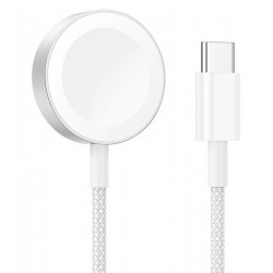 Бездротова зарядка Hoco CW46 (iWatch 1-8, SE/SE2/Ultra), біла Бездротова зарядка Hoco CW46 (iWatch 1-8, SE/SE2/Ultra), біла