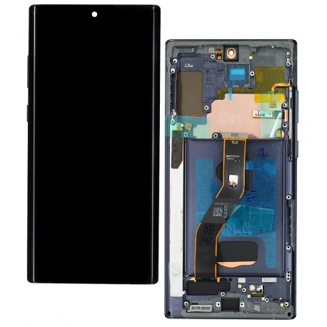 Дисплей Samsung N975F Galaxy Note 10 Plus, чорний, з тачскрином, з рамкою, (OLED)