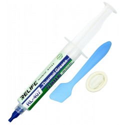 Термопаста силиконовая Relife RL-407, синяя, 6w/m-k 20 гр, шприц